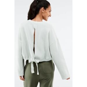 Fabletics Anna Long Sleeve Tie Back Cropped Sweatshirt Women’s Size Large